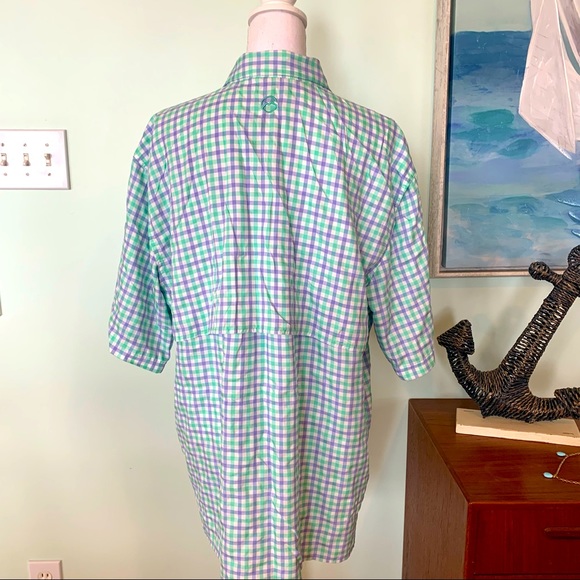 🏷️Men’s Magellan Outdoors Fish Gear MagWick Plaid Vented Shirt Large L - Picture 5 of 8